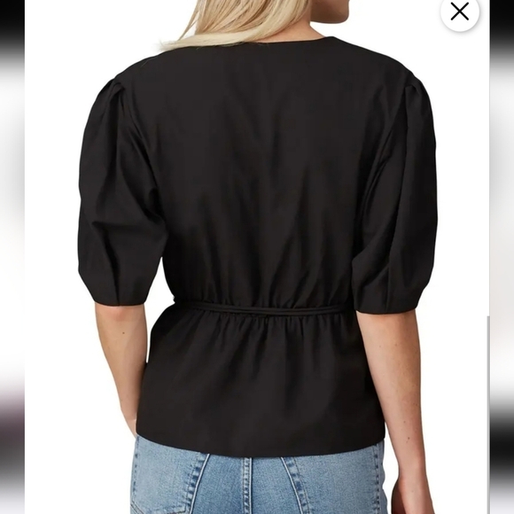 Rebecca Minkoff Black Puff Sleeve Top - Picture 9 of 9